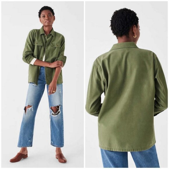 💕FAHERTY💕 Savannah Cotton Overshirt Jacket~ Fatigue Green XS NWT - Picture 7 of 16